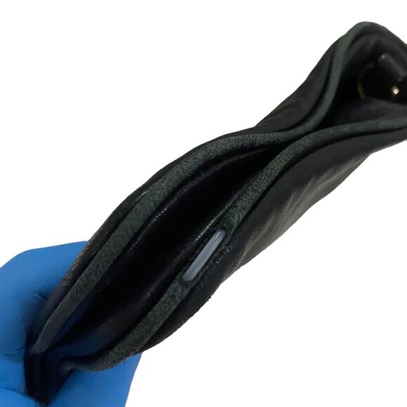 TORY BURCH BLACK BAG - leather - studded - gold hardware - magnetic closure - Picture 8 of 14